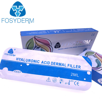 Fosyderm 2 ml Υαλουρονικό οξύ Δερμικό γεμιστήρα για ρυτίδες στο πρόσωπο χείλη πηγούνι μάγουλα