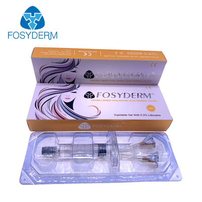 Hyaluronic όξινο δερμικό υλικό πληρώσεως 5ml Fosyderm για τα βαθιά μάγουλα πηγουνιών μύτης γραμμών