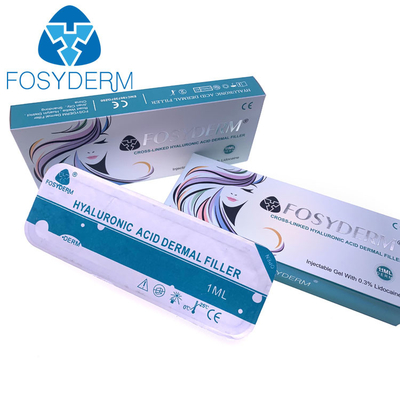 Πλήρωση των Hyaluronic όξινων χειλικών υλικών πληρώσεως 1ml Fosyderm Fosyderm εγχύσεων προσώπου