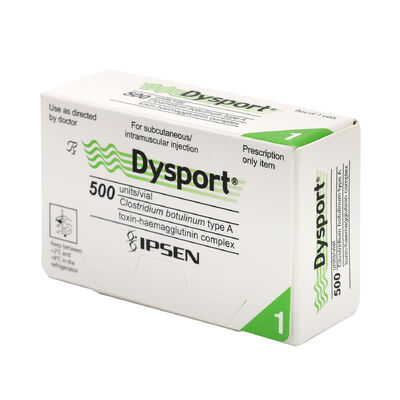 Dysport 500u Μπότουλινική τοξίνη Προστασία δέρματος Απομάκρυνση ρυτίδων Ενέσιμα μπότοξ