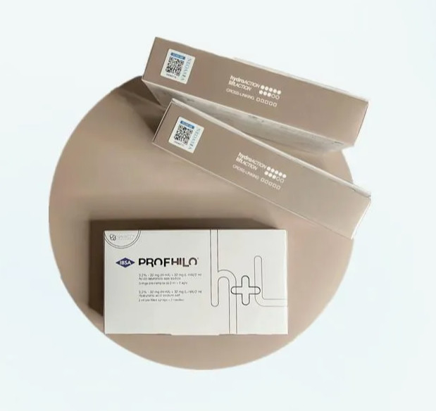 64 mg Profhilo H L Επένδυση προσώπου Υαλουρονικό οξύ Δερματικό γεμιστήρα Κολλαγόνιο διεγερτικό παράγοντα 3 χρόνια διάρκεια ζωής