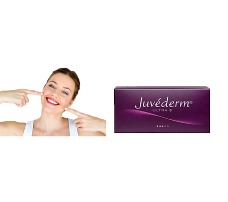 Hyaluronic όξινο δερμικό υλικό πληρώσεως 2ml Juvederm Ultra3 χειλικών αυξήσεων