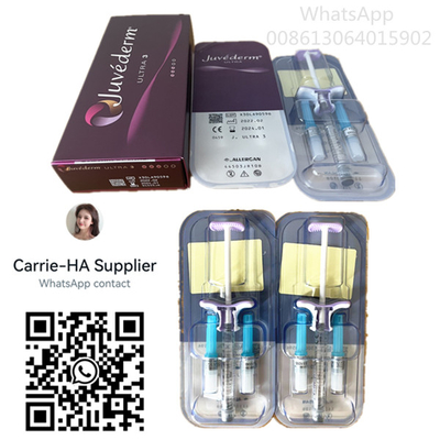 Διαφανή χειλικά υλικά πληρώσεως Juvederm εξαιρετικά 3 Juvederm Voluma δερμικά