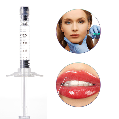 Hyaluronic όξινο δερμικό υλικό πληρώσεως με τη χειλική αύξηση λιδοκαΐνης 1ml